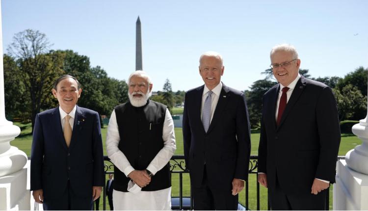 日本、印度、美国和澳洲领导人。（