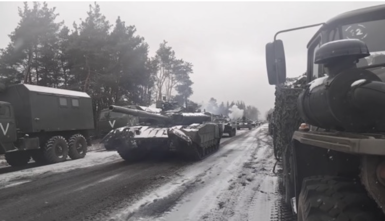 俄羅斯坦克裝甲部隊侵入烏克蘭