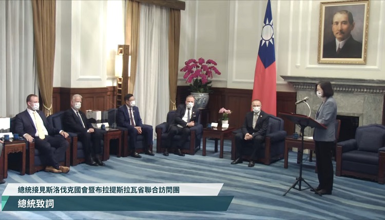 台灣總統蔡英文6月7日接見斯洛伐克國會暨布拉提斯拉瓦省聯合訪問團