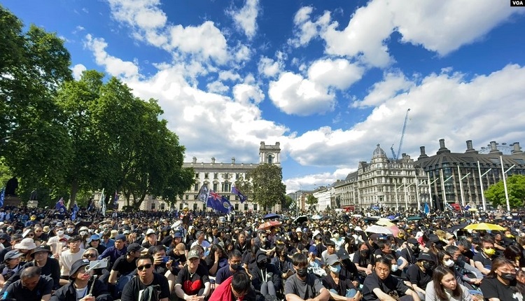 港人在英国伦敦集会