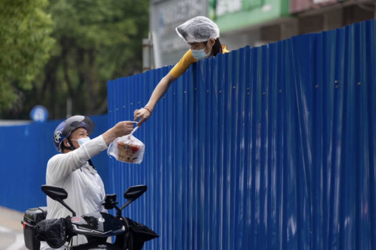 上海疫情，送外卖