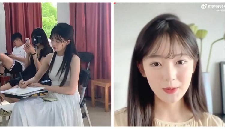成都高校老师授课片爆红 因其太美男旁生塞满教室