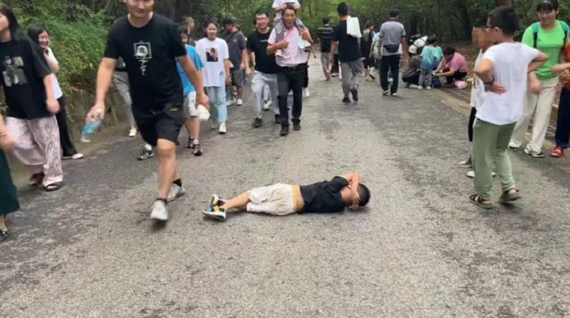 男童登山太累自滚下山 网友：做了我想做却不敢的事