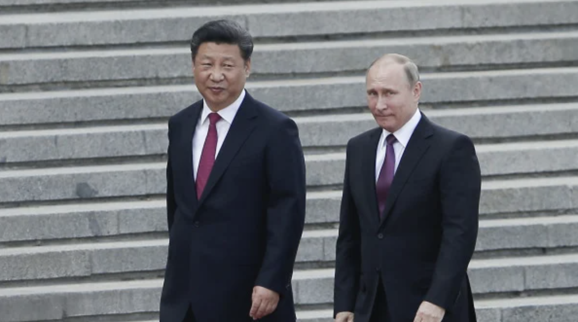 中国国家主席习近平（左）和俄罗斯总统普京（右）