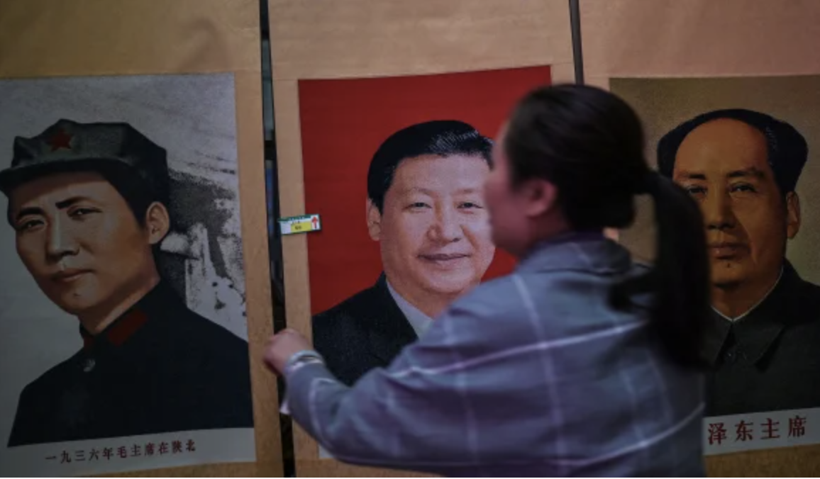 习近平与毛泽东的画像