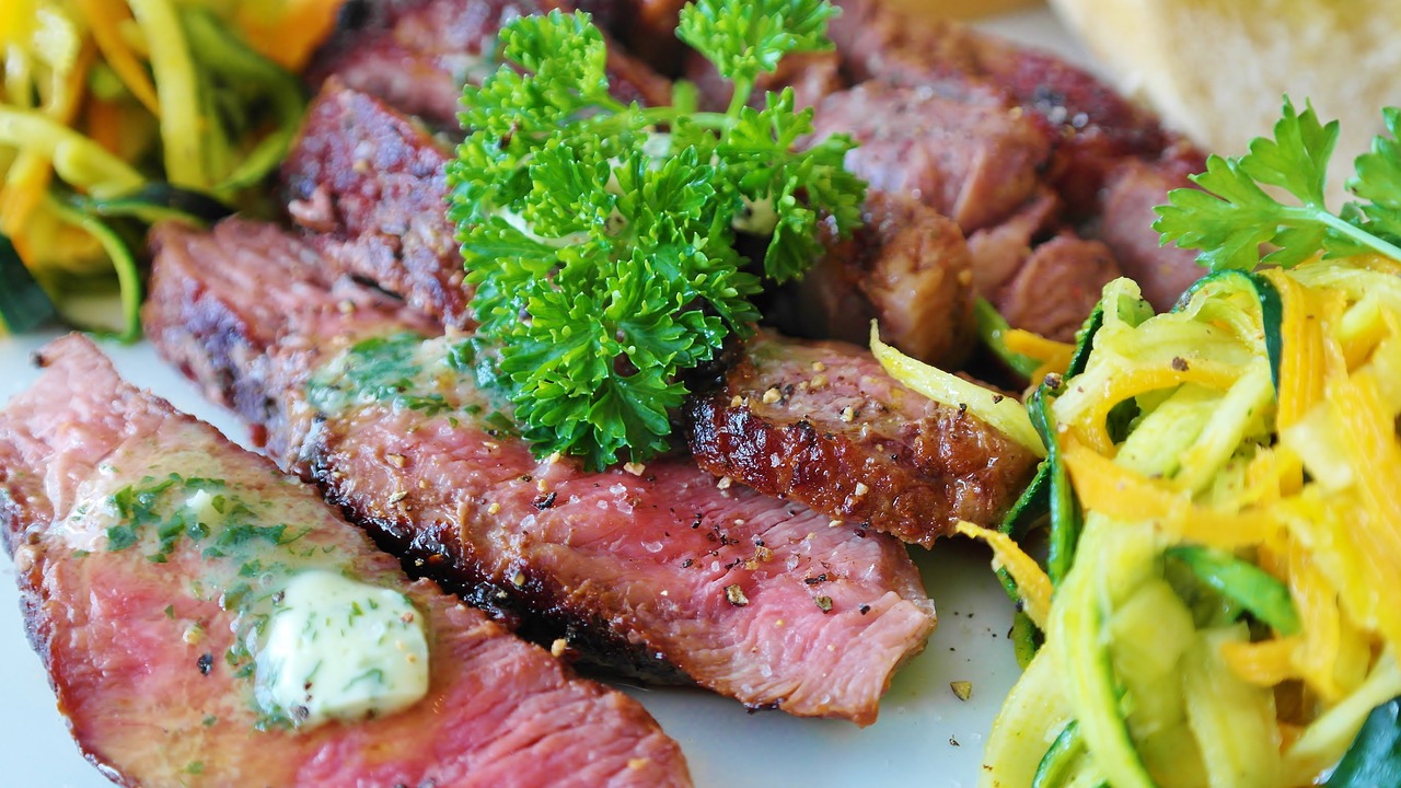 牛排，肉