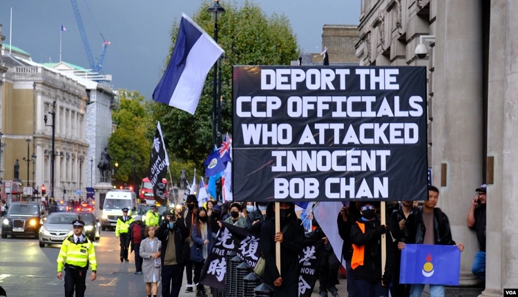 英國多個組織10月23日在倫敦等11城抗議