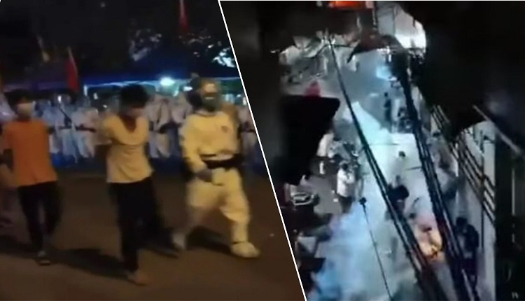 反封控示威升级 广州民众丢玻璃瓶 警投掷催泪弹