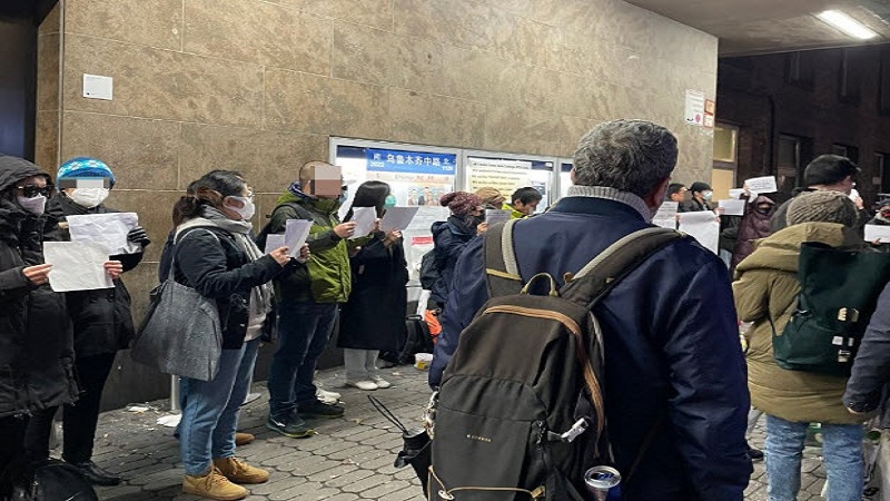 示意图，白纸革命