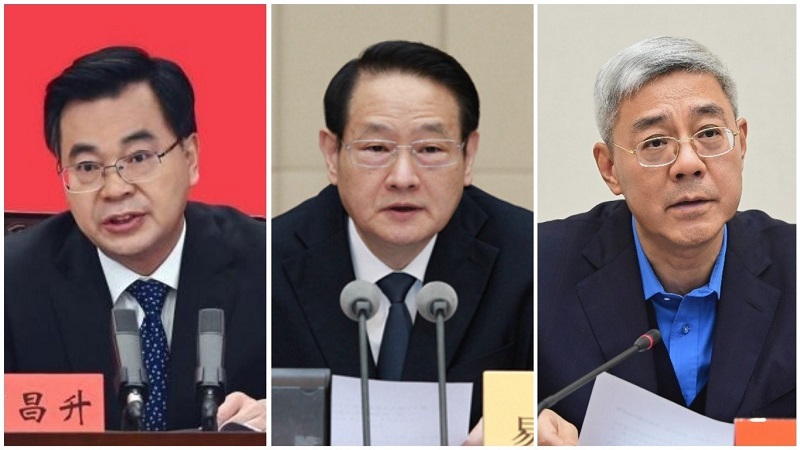 左，胡昌生；中，易炼红；右，尹弘