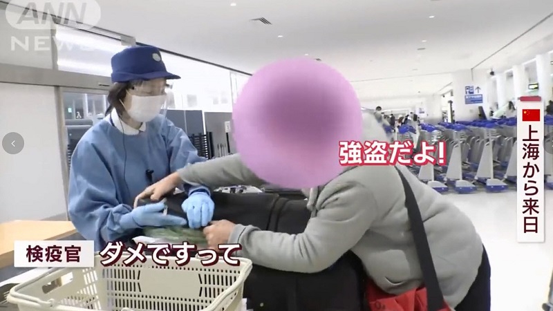 上海大妈抢夺行李