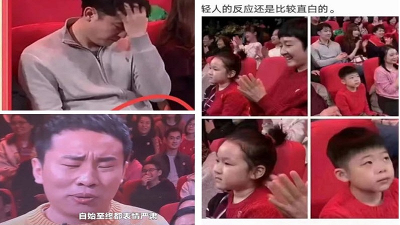 春晚没意思，现场观众很无聊。