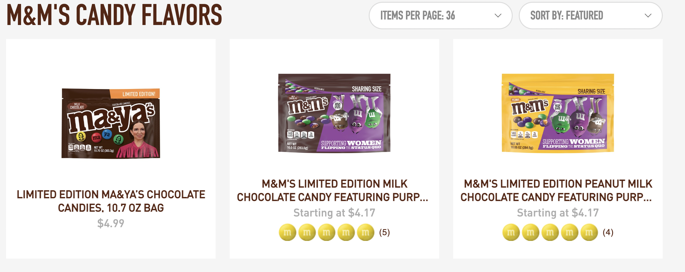 M&M's官網截圖