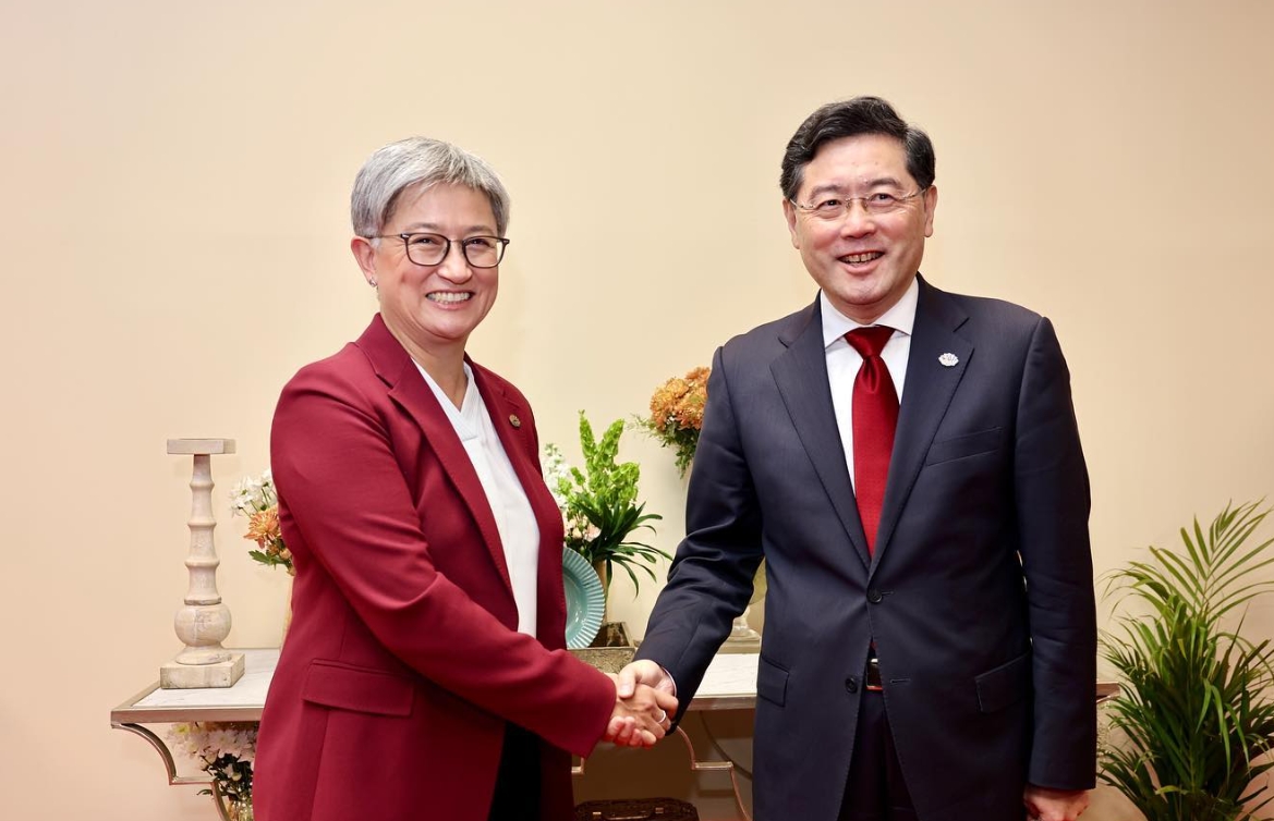 黄英贤会见秦刚