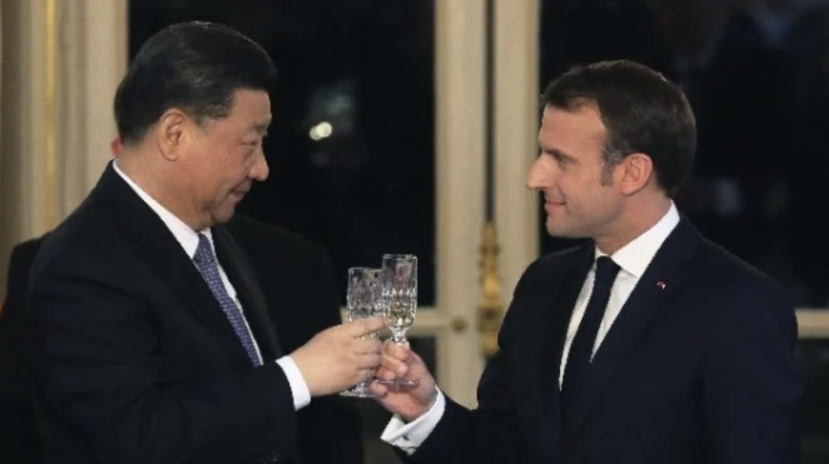 法国总统马克龙与中国国家主席习近平