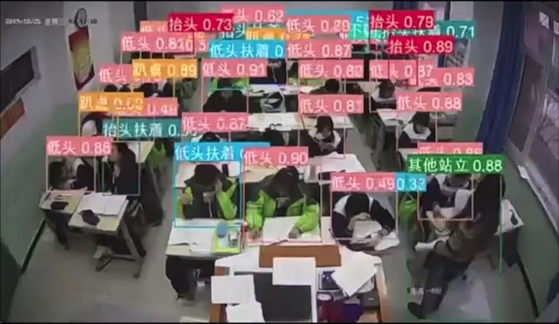 大陆学校教室监视器画面