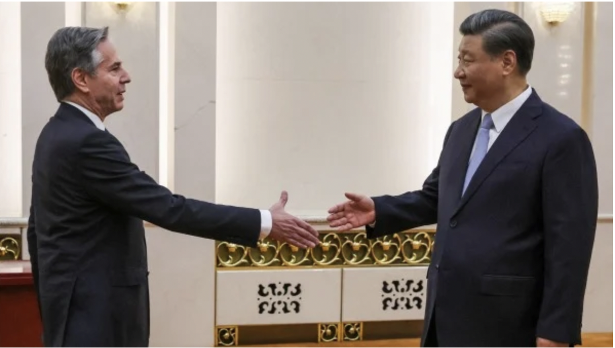 习近平会见美国国务卿布林肯