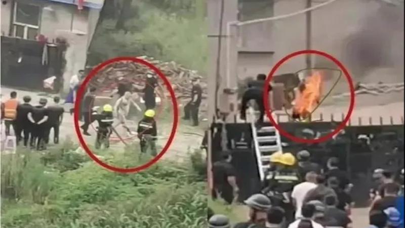 抗議政府暴力強拆，吉林民眾自焚身亡。