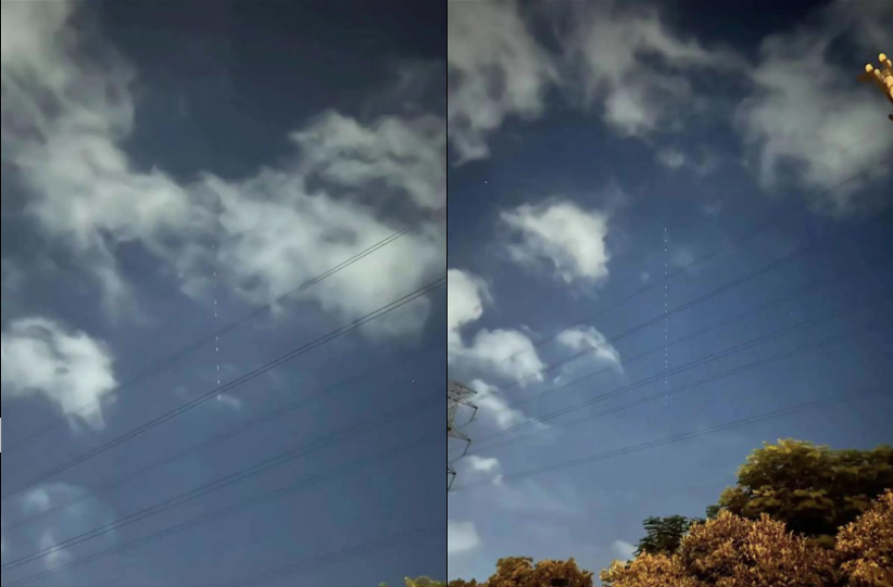 杭州上空21颗不明星星成一条线