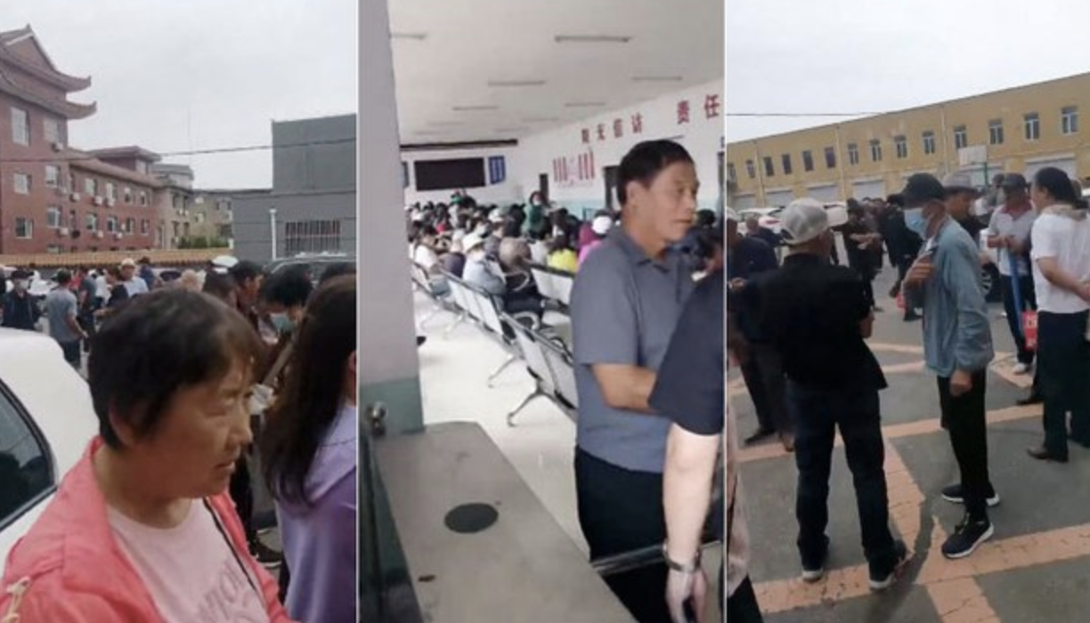 9月4日，吉林省九台市退休教师被停发退休金，集体到政府上访。