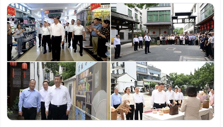 中共领导人习近平日前考察义乌
