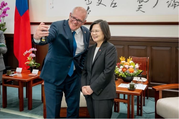 蔡英文会见莫里森