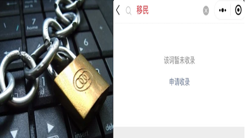 大陸網路「移民」一天被狂搜逾5億次 被當敏感詞刪除