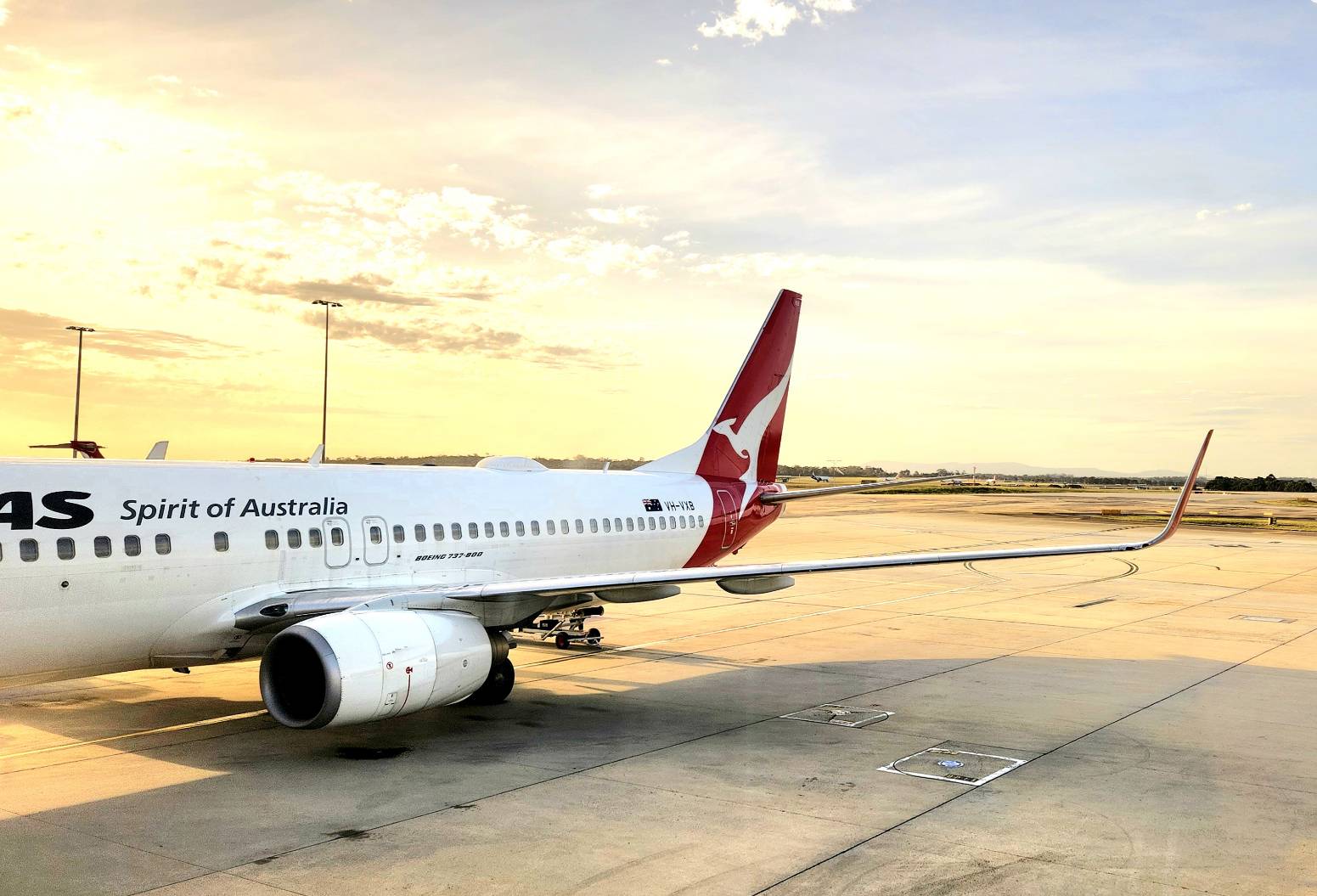 墨尔本 机场 Qantas 登机