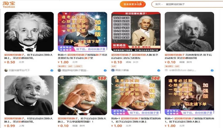 虚拟商品“爱因斯坦的脑子”
