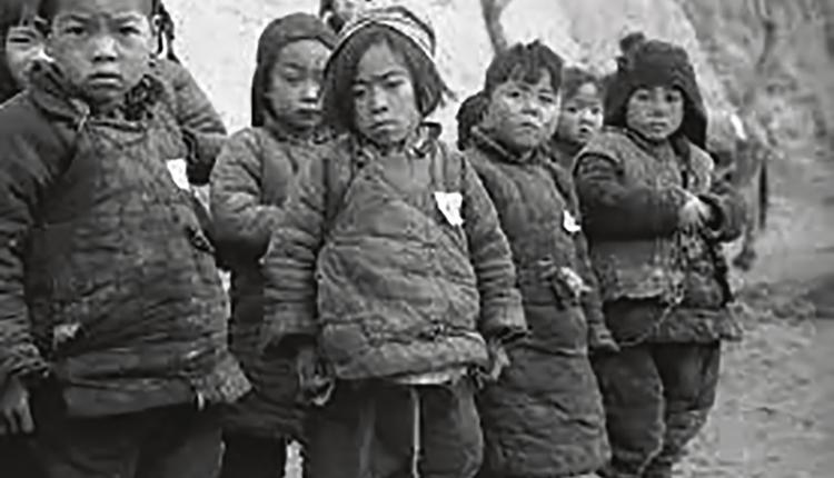 中国大饥荒年代示意图