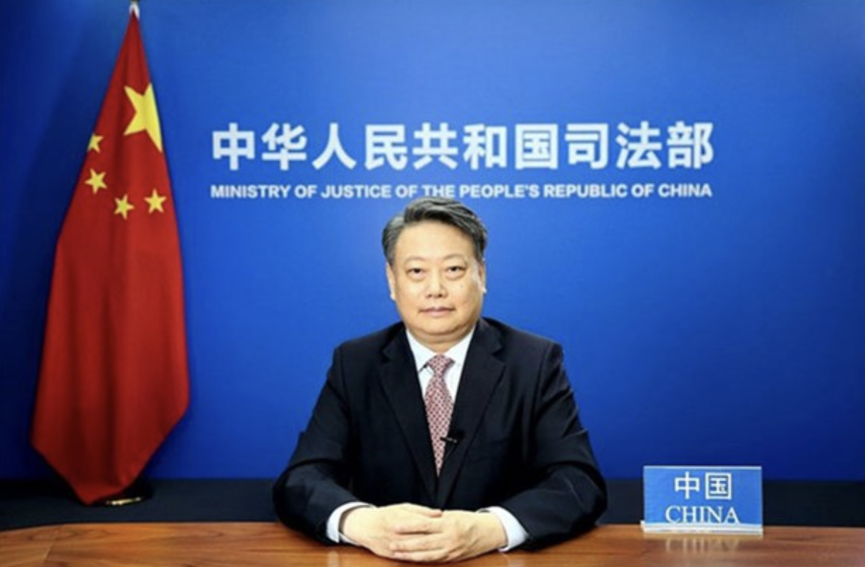 资料照：2020年4月至2021年8月，唐一军任中国司法部部长。