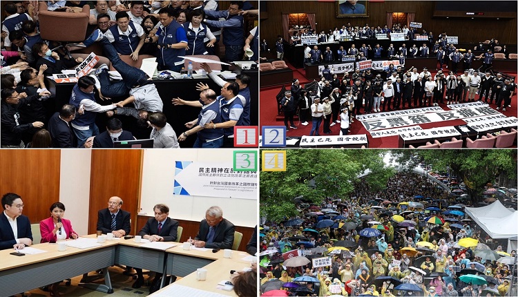 台立院全武行後續審國會改革法 逾萬人場外聲援警力維安