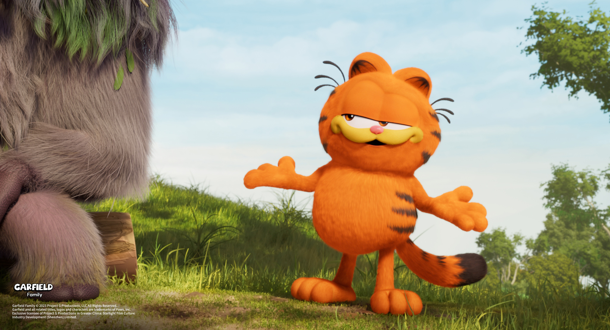 “加菲猫：农场大冒险”The Garfield Movie （图片来源：视频画面）