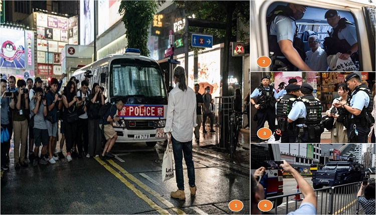 香港警方6月3至4日，在铜锣湾一带部署警力及装甲车，盘问途人，并逮捕2人。