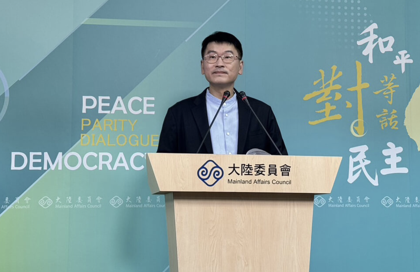 陆委会副主委兼发言人梁文杰（中央社）