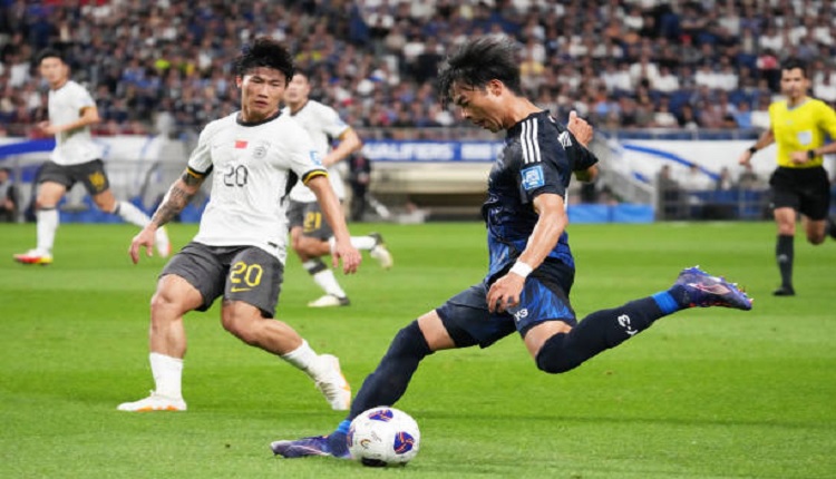 中國男足9月5日在世界盃亞洲預選賽中以0比7輸給日本隊