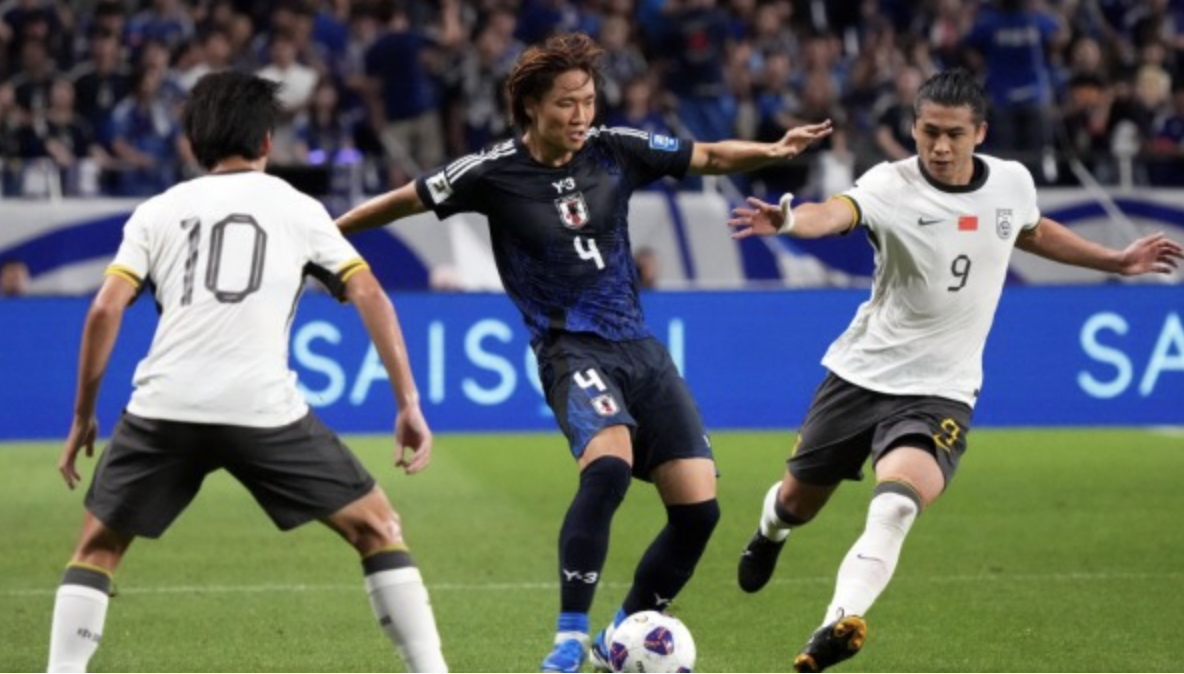 9月5日，世界杯亚洲区预选赛中国男足0:7惨败日本队