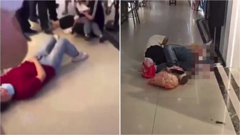 上海一男子在超市持刀砍人泄愤
